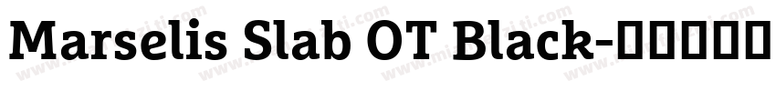 Marselis Slab OT Black字体转换